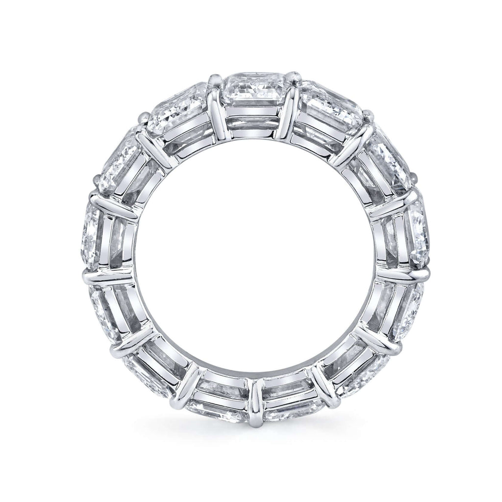 AGI Certified 26 CTW Emerald Cut Lab Grown Diamond Eternity Band 14kt Gold