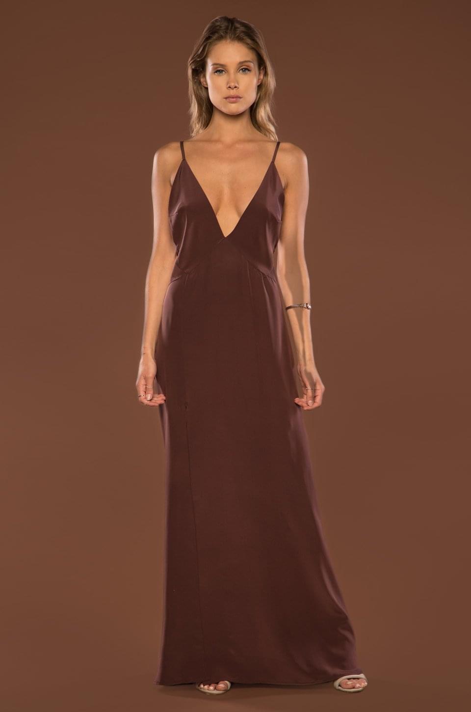 Pacino Gown - Black - Long Black Silk Dress